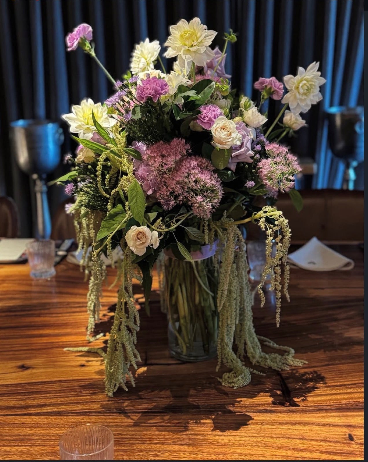 Engagement party flowers and private celebration styling by Vhouse Florist