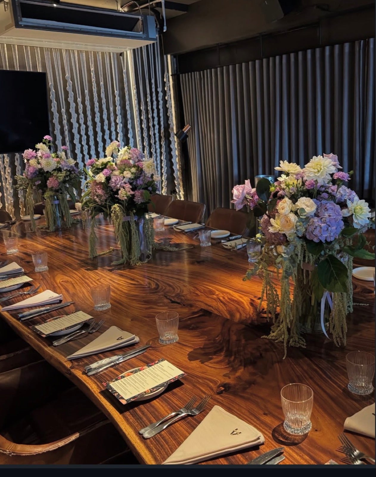 Private event flowers and celebration styling by Vhouse Florist
