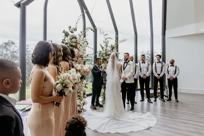 Stacy wedding ceremony flowers by Vhouse Florist in Sydney