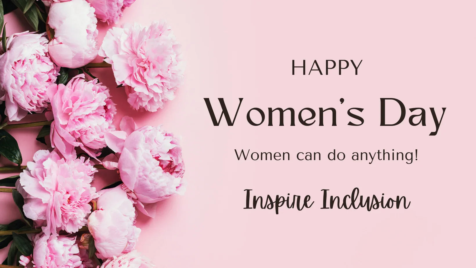 International Women's Day floral banner from Vhouse Florist