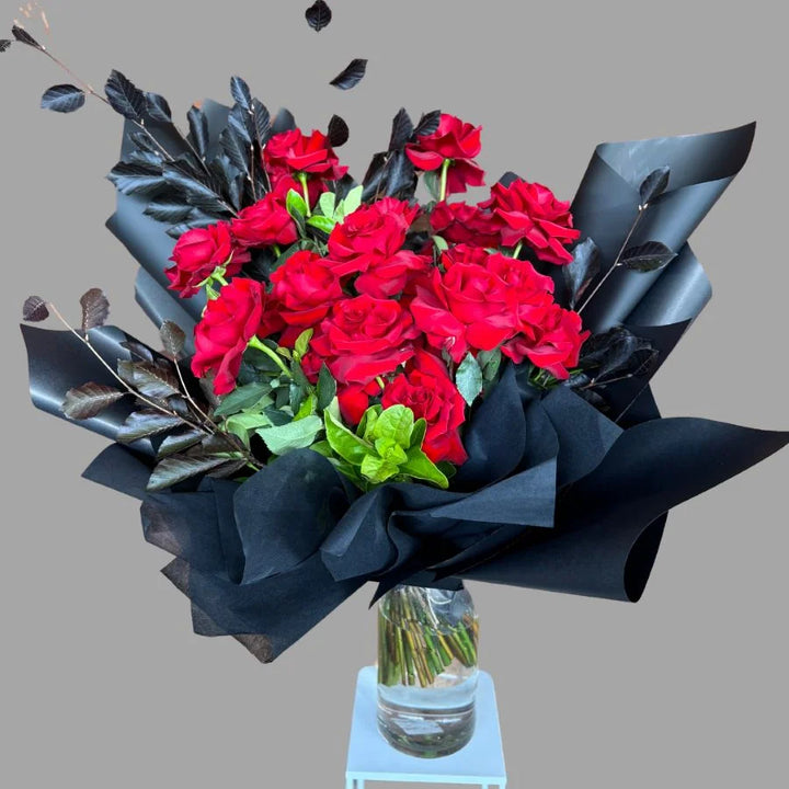 24 stem bouquet of red columbian roses