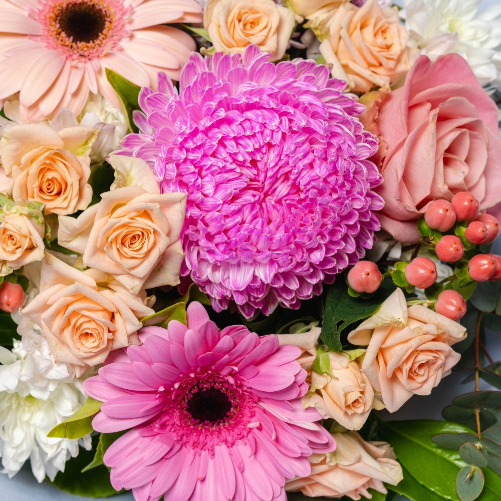 pink and pastel pink flowers