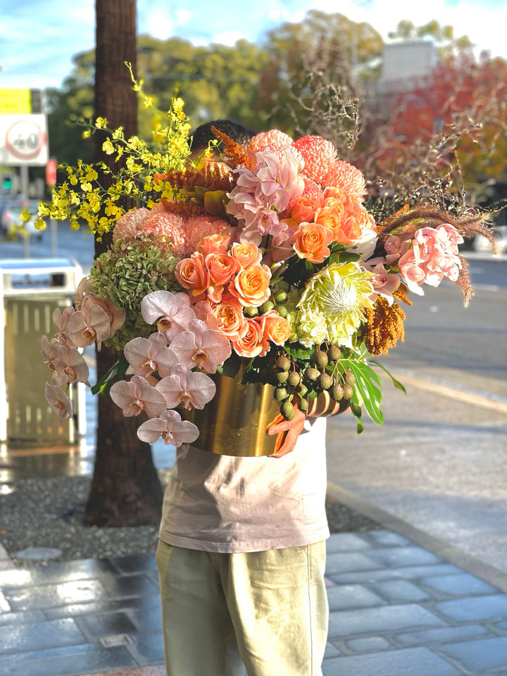 Fresh Vhouse Florist bouquet displayed at the Westfield Miranda flower shop