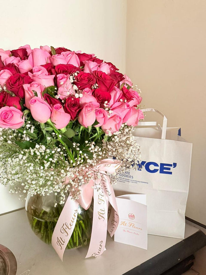 Pink Roses flowers by Vhouse Florist, Sydney