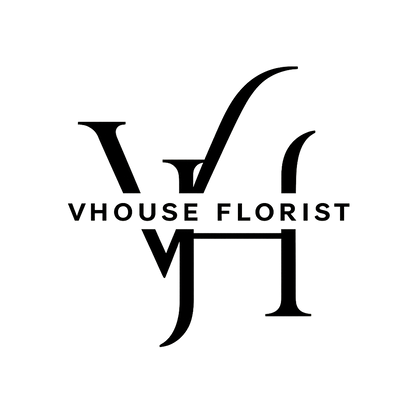 Vhouse Florist VH monogram logo on transparent background