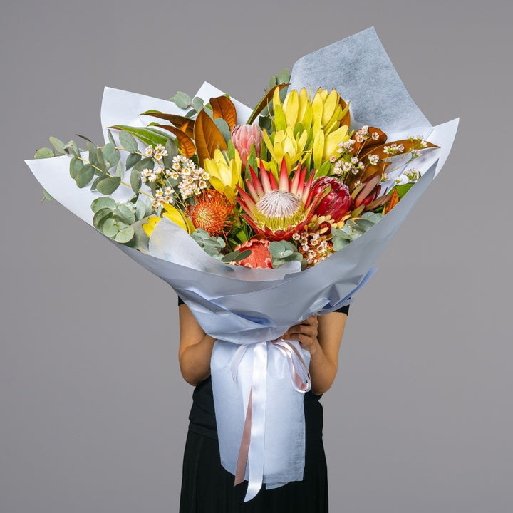Colourful Australian Native flower bouquet of Luxury Size from Vhouse Florist flower shop in Miranda